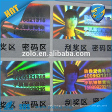 On sale ZOLO scratch off sticker anti tamper evident security hologram sticker for Christmas gift